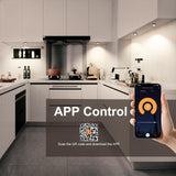 3 Pack Smart Under Cabinet Lights Hardwired,Dimmable LED Light for Kitchen Under Cabinet with Alexa Google Remote APP Control for Under Counter Lights for Cabinet Closets(Warm White) - 45-Degree Angle