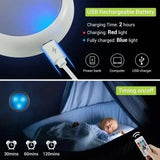 USB Rechangeable RGBW LED Cabinet Light Puck Lights 16Colors Timmer Remote Control 6 Pack - 45-Degree Angle
