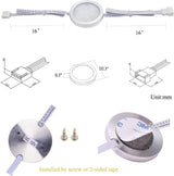 Under Counter LED Light Kit, RGBWW Under Cabinet Lighting, 10 Packs Colored Cabinet Lights with Wireless 40-Key IR Dimmable Remote Control (10 Lights) - 45-Degree Angle