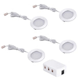 RV Interior Lights AIBOO Super Slim LED Ceiling Lights DC12V 2W 200LM Full Aluminum RV Recessed Lighting for Camper Van Motorhome Sailboat Houseboat 2700K Warm White(4 Pack) - Front View