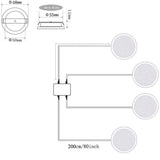 RV Interior Lights AIBOO Super Slim LED Ceiling Lights DC12V 2W 200LM Full Aluminum RV Recessed Lighting for Camper Van Motorhome Sailboat Houseboat 2700K Warm White(4 Pack) - Top-Down View