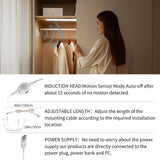 LED Under Cabinet Kitchen Lights for Motion Sensor Light,Dimmable 4000K Under Cupboard Light,Under Counter Light with Automatic Shut Off Timer (Natural White) [Energy Class E] - Top-Down View