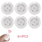 6 LED Light Set with Remote - Warm White for Cabinets & Displays