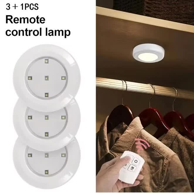 6 LED Light Set with Remote - Warm White for Cabinets & Displays, image 5