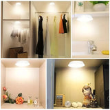 6 LED Light Set with Remote - Warm White for Cabinets & Displays - Low Angle