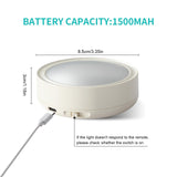 Pack of 6 Under-Unit Lights Kitchen LED Cabinet Lighting Wireless with Remote Control Cabinet Lighting Rechargeable Battery Dimmable Under Cabinet Light for Showcases, Wine Cabinet - Rear View