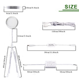 Linkable Under Cabinet LED Lighting 12V Dimmable Puck Lights Hardwired with Wireless RF Remote Control for Kitchen Mood Lighting(6 Lights, Warm White) - Side View