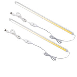 Dimmable Under Cabinet LED Lighting, Smart Touch Memory Function, 5V USB Powered LED Closet Light Bar CCT Color changing (50CM 2 Pack)