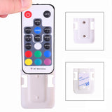 Mini Remote Controller for RGB Color LED Strip Lights, RF Dimmer for 12V DC LED Ribbon, LED Neon Sign, Wireless Remote Control for Dimmable 3528 5050 Under Cabinet Puck Lights(RGB) - Front View