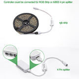 Mini Remote Controller for RGB Color LED Strip Lights, RF Dimmer for 12V DC LED Ribbon, LED Neon Sign, Wireless Remote Control for Dimmable 3528 5050 Under Cabinet Puck Lights(RGB) - Top-Down View