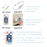 Mini Remote Controller for RGB Color LED Strip Lights, RF Dimmer for 12V DC LED Ribbon, LED Neon Sign, Wireless Remote Control for Dimmable 3528 5050 Under Cabinet Puck Lights(RGB) - 45-Degree Angle