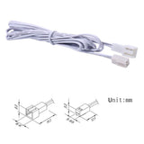 Extension Cables 9.84FT LED Under Cabinet Puck Lighting, 2-Pin Male and Female Cable Connector Extension Cords for Led Puck Lights with White Cords (6 Pack) 2-PIN ONLY - Side View