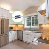 100PCS Cable Clips Black, AIBOO Upgraded Wire Clips Adhesive with 50PCS Small Size & 50PCS Large Size Cable Straps, Mini Cable Wire Management for Handling Under Cabinet Lighting with Cords - Rear View