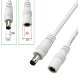 Single Color Slider Dimmer with Timer - PWM 1pc DC 5V/12V/24V LED Controller, 36W Max, Slide Brightness Control & Auto-Off for LED Strip Lights, Closet, Counter, Aquarium Lighting (White) - Rear View