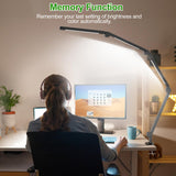 LED Desk Lamp,Foldable Table Lamp for Computer and Desktop,Flexible Clamp on Desk Lamps,Black Portable Desk Lamp for Home Office Reading,Working,Computer Desk,Study Lamp for Kids - 45-Degree Angle