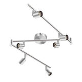 Kitchen Lights, 6-Light Ceiling Lighting Kits, Swivelling Ceiling Spotlight for Bedroom, Kitchen and Living Room(GU10 LED Bulbs not Included) (Brush Nickel)