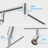 Kitchen Lights, 6-Light Ceiling Lighting Kits, Swivelling Ceiling Spotlight for Bedroom, Kitchen and Living Room(GU10 LED Bulbs not Included) (Brush Nickel) - Side View