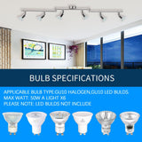 Kitchen Lights, 6-Light Ceiling Lighting Kits, Swivelling Ceiling Spotlight for Bedroom, Kitchen and Living Room(GU10 LED Bulbs not Included) (Brush Nickel) - Top-Down View