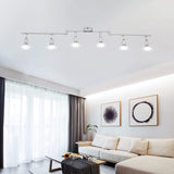 Kitchen Lights, 6-Light Ceiling Lighting Kits, Swivelling Ceiling Spotlight for Bedroom, Kitchen and Living Room(GU10 LED Bulbs not Included) (Brush Nickel) - Rear View