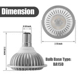 AR70 LED Light Bulb BA15D B15 Base, AC/DC12V Input, 7W 500lm for Home Household Commercial Lighting, 50W Halogen Lamp Replacement(Natural White,4 Pack) - Side View
