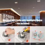 AR70 LED Light Bulb BA15D B15 Base, AC/DC12V Input, 7W 500lm for Home Household Commercial Lighting, 50W Halogen Lamp Replacement(Natural White,4 Pack) - Rear View