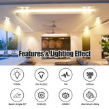 AR70 LED Light Bulb BA15D B15 Base, AC/DC12V Input, 7W 500lm for Home Household Commercial Lighting, 50W Halogen Lamp Replacement(Warm White,4 Pack) - Side View