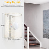 Wall Lights Set of 2, Battery Operated Fabric Sconce with Remote, LED Lamps in RGB+Warm White, Dimmable Timer for Bedroom and Living Room Lighting - 45-Degree Angle