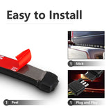 Tailgate Light Bar 60 Inch Triple Row Tail light bar for Pickup Trailer SUV RV VAN Full Function Red Brake White Reverse Amber Turn Signal double flash Light No Drill Install (60inch) - 45-Degree Angle