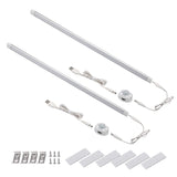 LED Motion Sensor Cabinet Light,2 Pack USB Powered Closet Night Light,20 inch Under Counter Lighting Kit with Automatic Shut Off Timer for Kitchen Pantry Wardrobe Cupboard (Natural White 4000K) - Front View