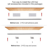 LED Motion Sensor Cabinet Light,2 Pack USB Powered Closet Night Light,20 inch Under Counter Lighting Kit with Automatic Shut Off Timer for Kitchen Pantry Wardrobe Cupboard (Natural White 4000K)