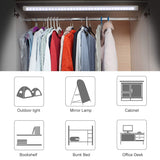 LED Motion Sensor Cabinet Light,2 Pack USB Powered Closet Night Light,20 inch Under Counter Lighting Kit with Automatic Shut Off Timer for Kitchen Pantry Wardrobe Cupboard (Natural White 4000K) - Rear View