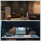 JBER Acoustic Panels  Foam Pyramid 24pcs 30x30x5cm for Soundproof Padding Wall - 45-Degree Angle