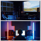 JBER Acoustic Panels Foam Wedges 24pcs 30x30x5cm for Soundproof Padding Wall - Top-Down View