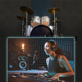 JBER Acoustic Panels Foam Wedges 24pcs 30x30x5cm for Soundproof Padding Wall - 45-Degree Angle