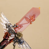 Handmade Crystal Wand, Natural Raw Gemstone Scepter, Magic Healing Wand Rose Quartz