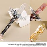Handmade Crystal Wand, Natural Raw Gemstone Scepter, Magic Healing Wand Rose Quartz