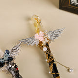 Handmade Crystal Wand, Natural Raw Gemstone Scepter, Magic Healing Wand Citrine
