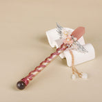 Handmade Crystal Wand, Raw Gemstone Scepter, Natural Magic Wand Rose Quartz