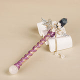 Handmade Crystal Wand, Raw Gemstone Scepter, Natural Magic Wand Green Fluorite