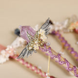 Handmade Crystal Wand, Raw Gemstone Scepter, Natural Magic Wand amethyst