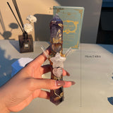 Handmade Crystal Wand Natural Stone Scepter Raw Gemstone Magic Wand Healing Tool Fluorite A - Side View