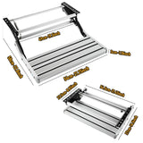 Heavy Duty Pull-Out Caravan Step – Folding Aluminium RV Entry Step, Non-Slip Portable Camping Step, Space-Saving Retractable Design, 58 x 54 x 17cm - Extra Image