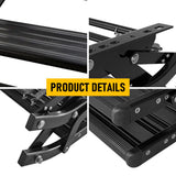 Heavy Duty Double Aluminium Caravan Step – Anti-Slip RV Entry Step, Stable 2-Tier Camping Step, Durable Outdoor Access Step, 54.5 x 77.5 x 30cm - Front View