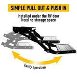 Heavy Duty Double Aluminium Caravan Step – Anti-Slip RV Entry Step, Stable 2-Tier Camping Step, Durable Outdoor Access Step, 54.5 x 77.5 x 30cm