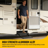 Heavy Duty Double Aluminium Caravan Step – Anti-Slip RV Entry Step, Stable 2-Tier Camping Step, Durable Outdoor Access Step, 54.5 x 77.5 x 30cm - Extra Image