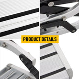 Heavy Duty Double Aluminium Caravan Step – Anti-Slip RV Entry Step, Stable 2-Tier Camping Step, Durable Outdoor Access Step, 54.5 x 77.5 x 30cm - Rear View