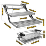 Heavy Duty Double Aluminium Caravan Step – Anti-Slip RV Entry Step, Stable 2-Tier Camping Step, Durable Outdoor Access Step, 54.5 x 77.5 x 30cm - Extra Image