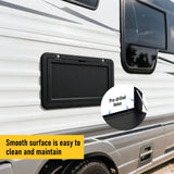 Aumerage Aluminium Folding Caravan Table – Lockable, Space-Saving Portable Table with 50kg Capacity, Black - Low Angle