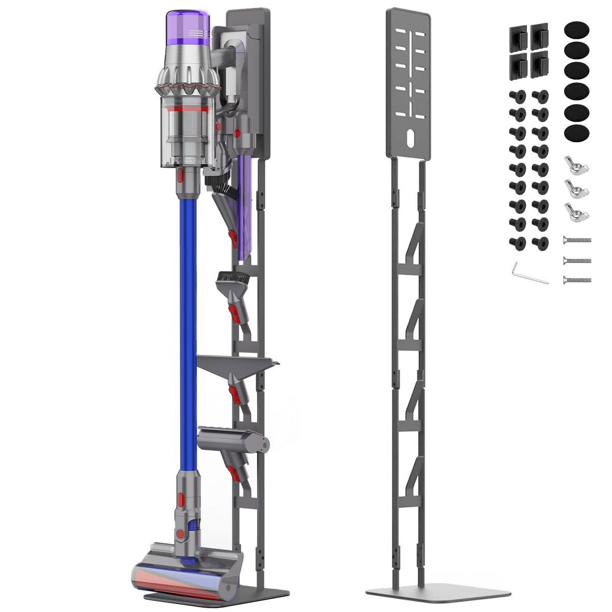 Mershine Vacuum Stand for Dyson V16 G5 V15 V11 V10 V8 V7 V6, Carbon Steel Cordless Vacuum Holder