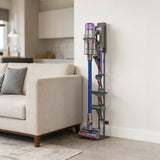 Mershine Vacuum Stand for Dyson V16 G5 V15 V11 V10 V8 V7 V6, Carbon Steel Cordless Vacuum Holder - Close-Up Angle